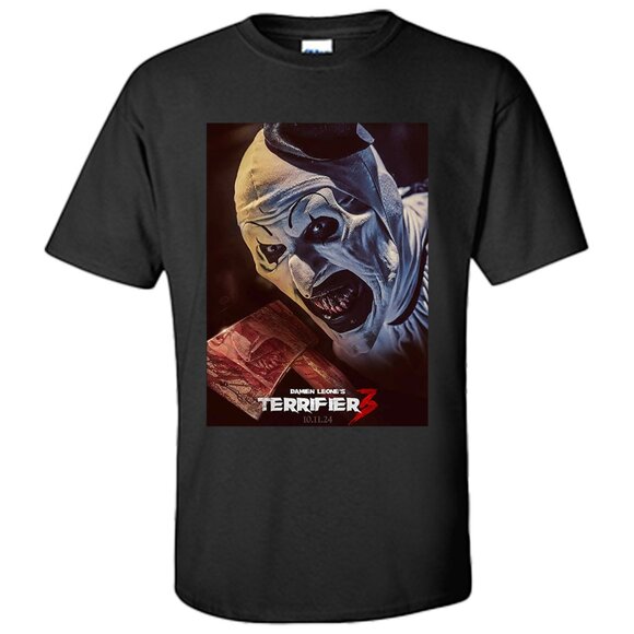 Art the clown T Shirt The Terrifier 3 Axe Shirt S-XXXL - Picture 1 of 5